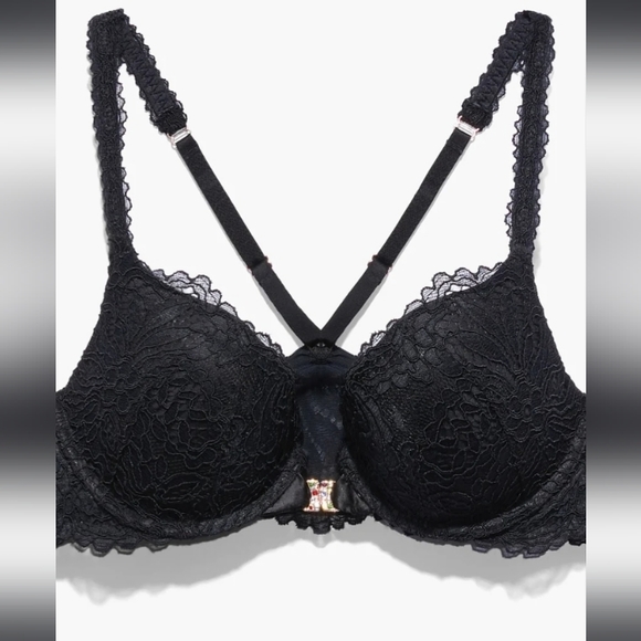 Savage "x" Fenty- Black Corded Lace Push Up front closure-34D - Picture 1 of 4